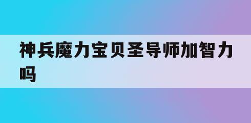 神兵魔力宝贝圣导师加智力吗